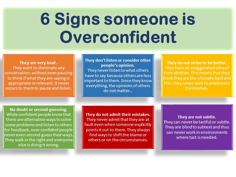 6 signs someone os overconfident
