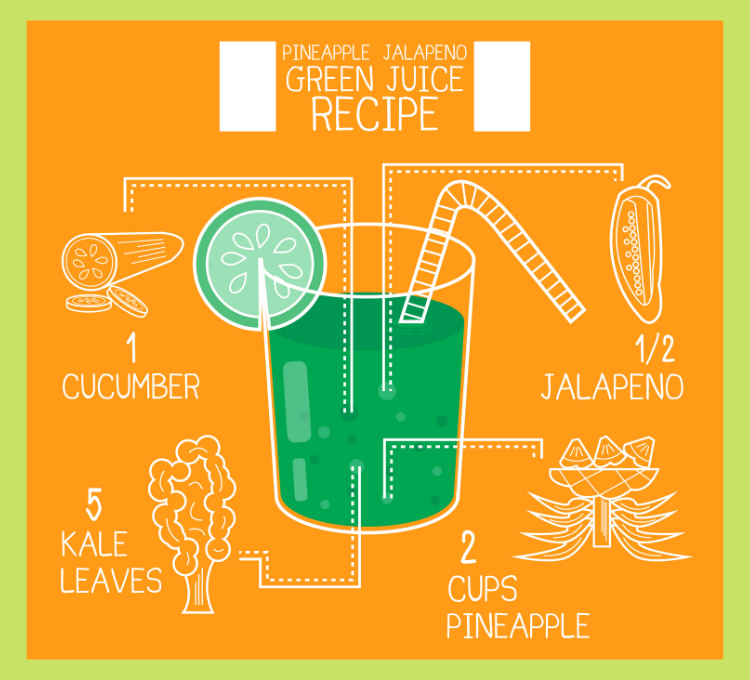 Pineapple kale juice