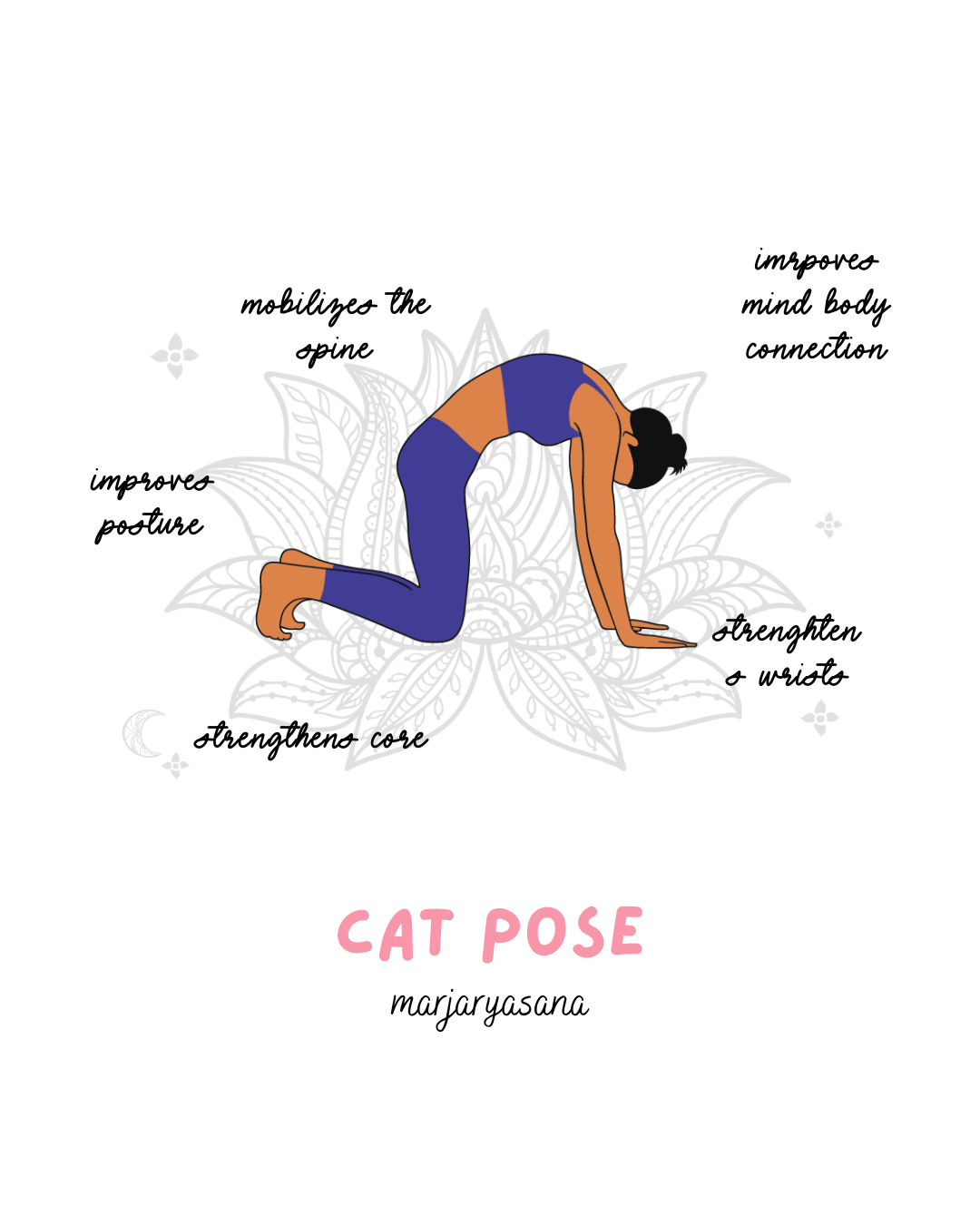 Cat pose yoga